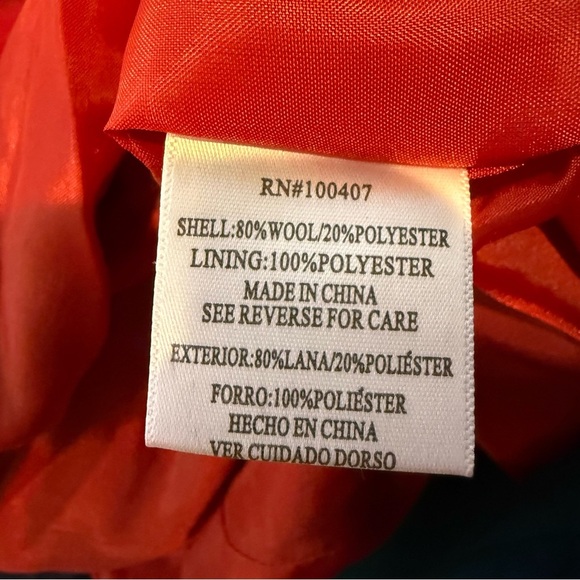 Alfred Dunner Red Wool Jacket Women’s 16 Button Front Classic Winter Coat Chic - Picture 13 of 14